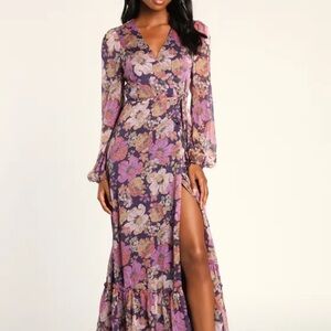 Floral Long Sleeve Maxi Dress